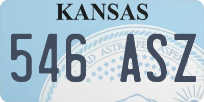 KS license plate 546ASZ
