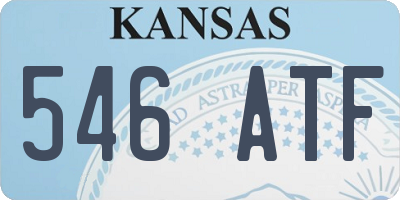 KS license plate 546ATF