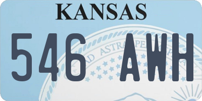 KS license plate 546AWH