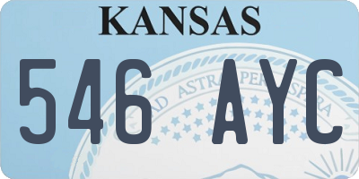 KS license plate 546AYC
