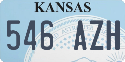 KS license plate 546AZH
