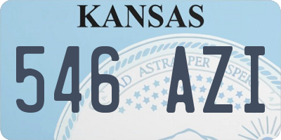 KS license plate 546AZI