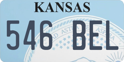 KS license plate 546BEL