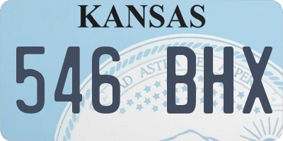 KS license plate 546BHX
