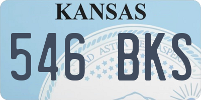 KS license plate 546BKS