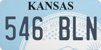 KS license plate 546BLN