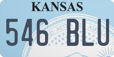 KS license plate 546BLU