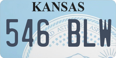 KS license plate 546BLW