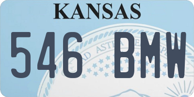 KS license plate 546BMW