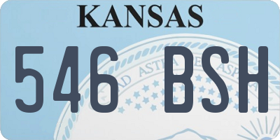 KS license plate 546BSH