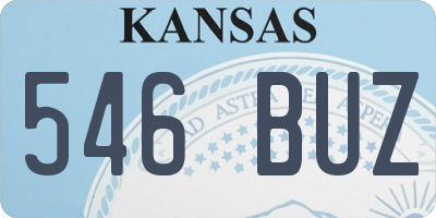 KS license plate 546BUZ