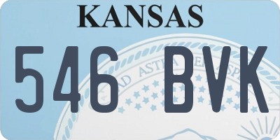 KS license plate 546BVK