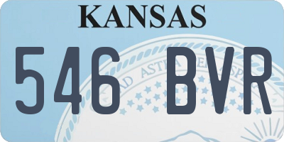 KS license plate 546BVR