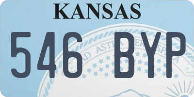 KS license plate 546BYP