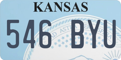 KS license plate 546BYU