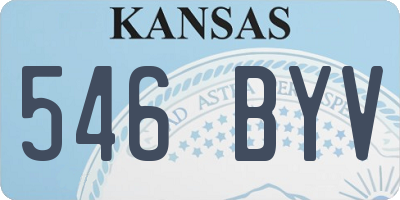 KS license plate 546BYV