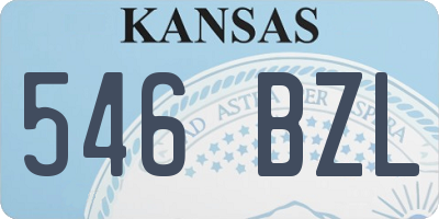 KS license plate 546BZL