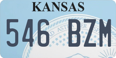 KS license plate 546BZM