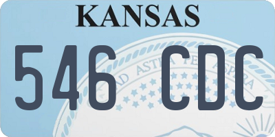 KS license plate 546CDC