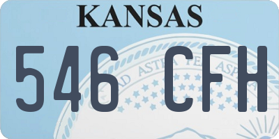 KS license plate 546CFH