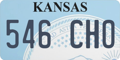 KS license plate 546CHO