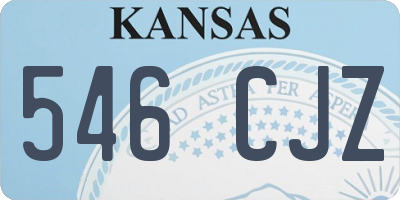 KS license plate 546CJZ