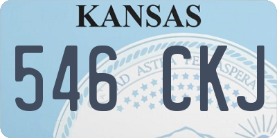 KS license plate 546CKJ