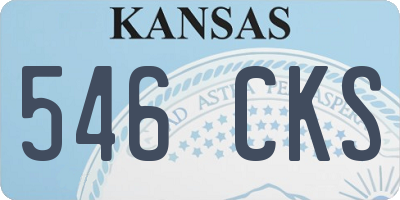 KS license plate 546CKS