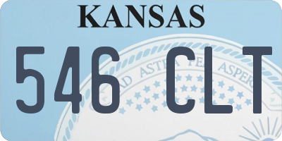 KS license plate 546CLT