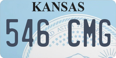 KS license plate 546CMG