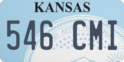 KS license plate 546CMI