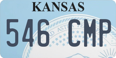 KS license plate 546CMP