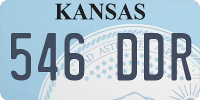 KS license plate 546DDR