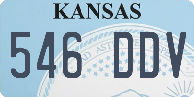 KS license plate 546DDV