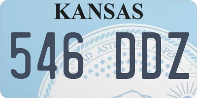 KS license plate 546DDZ