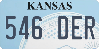 KS license plate 546DER