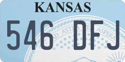 KS license plate 546DFJ