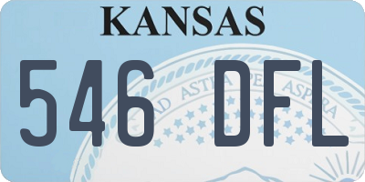 KS license plate 546DFL
