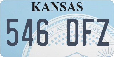 KS license plate 546DFZ