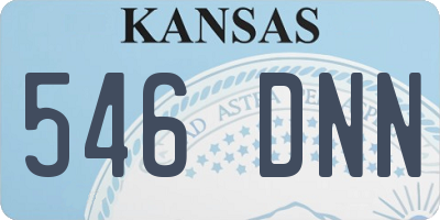 KS license plate 546DNN