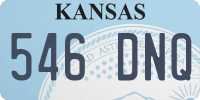 KS license plate 546DNQ