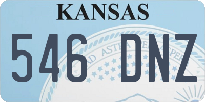 KS license plate 546DNZ