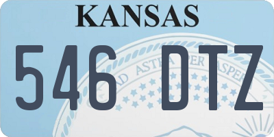 KS license plate 546DTZ