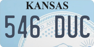 KS license plate 546DUC