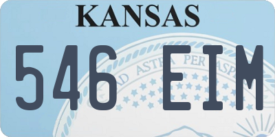 KS license plate 546EIM