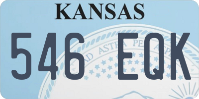 KS license plate 546EQK