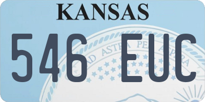 KS license plate 546EUC