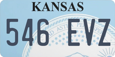 KS license plate 546EVZ