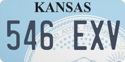 KS license plate 546EXV