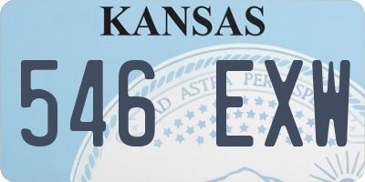 KS license plate 546EXW